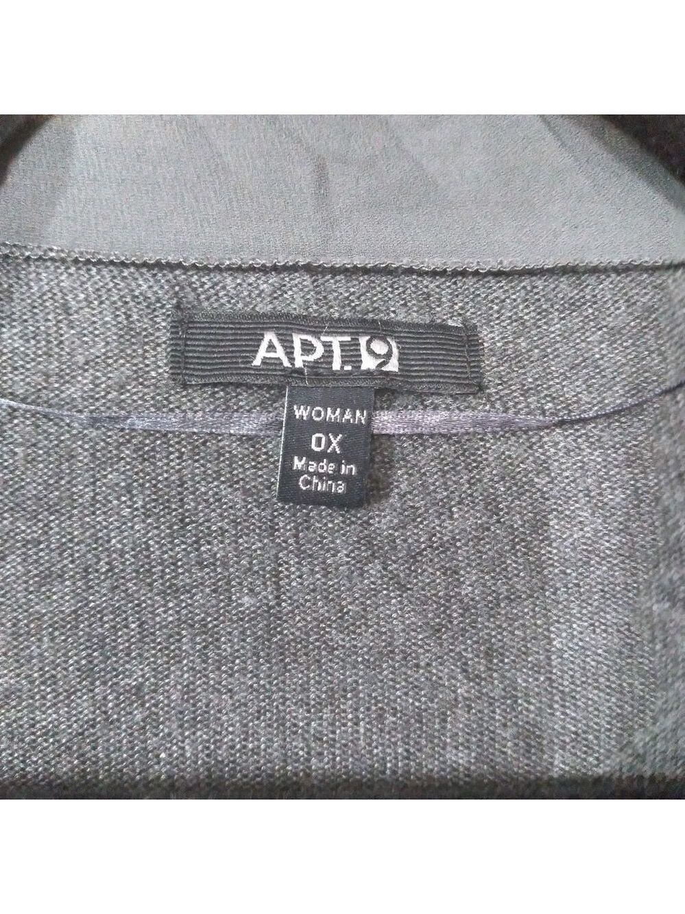 APT.9  Gray Open Front Lightweight Knit Cardigan - Picture 4 of 5